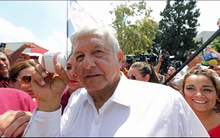 López Obrador hizo estas declaraciones durante un mitin en Guadalupe, Nuevo León, este domingo. SUN / V. Rosas