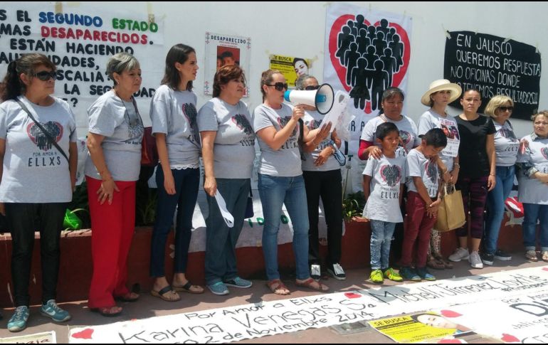 El colectivo presentó un pronunciamiento, en el que solicitaron a las autoridades acciones reales para la búsqueda de sus desaparecidos. EL INFORMADOR / R. Bobadilla