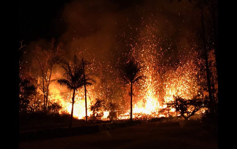 El río de lava actual no constituye una amenaza inmediata para los habitantes de la isla que tuvieron tiempo para ser evacuados. AFP/Servicio Geológico de EU