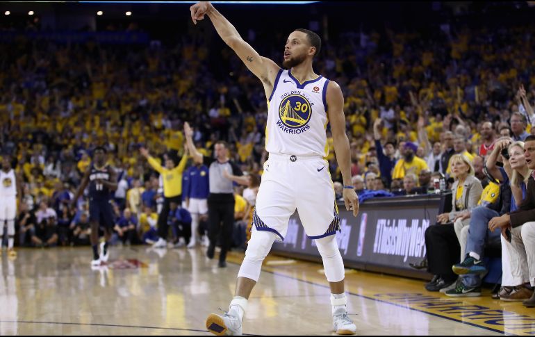 Stephen Curry. El base tuvo una actuación destacada durante el partido. AFP/E. Shaw