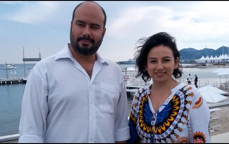 Cineastas. Ciro Guerra y Cristina Gallego posan previo a la exhibición. AFP/A. Pelegri