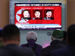 Dos de los estadounidenses, identificados como Tony Kim y Kim Hak Song (d) se encontraban detenidos desde el año pasado, en tanto que el tercero, Dong Chul Kim (i), fue arrestado en el 2015. AP / A. Young-joon