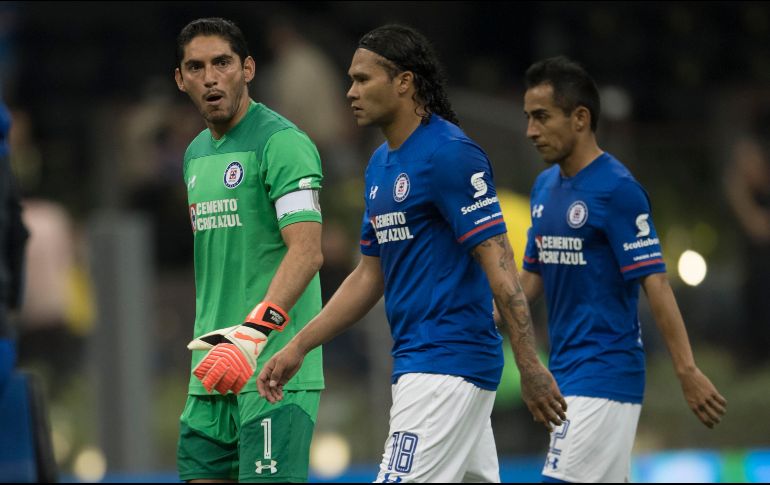 Peña (C) llegó a Cruz Azul en enero de este año a petición de Pedro Caixinha, exentrenador de los Rangers. MEXSPORT/Archivo