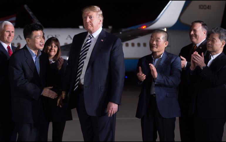 Los presos agradecieron a Donald Trump. AFP/S. Loeb