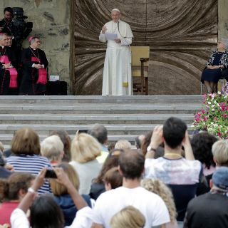 El Papa Francisco visita la comunidad italiana de Nomadelfia