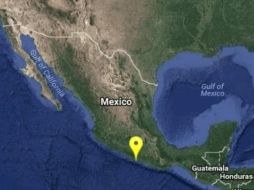 El sismo se registró a cinco kilómetros al suroeste de Acapulco, a una profundidad de 10 kilómetros. TWITTER/@SSNMexico