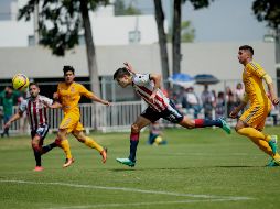 El Rebaño comenzó a dejar espacios desde el inicio, quizá presionados por el 5-0 obtenido en la ida; Tigres se hizo presente en el marco y venció por 3-1 en la vuelta. EL INFORMADOR / F. Atilano