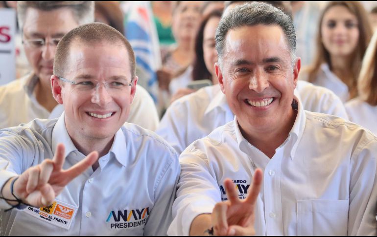 En Coahuila, Anaya estuvo acompañado por Guillermo Anaya, candidato a la gubernatura de la entidad. SUN / A. Ojeda