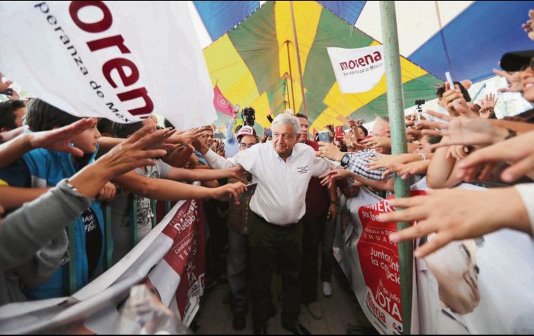 Morenista. López Obrador también hizo una escala en Tehuacán, Puebla. SUN