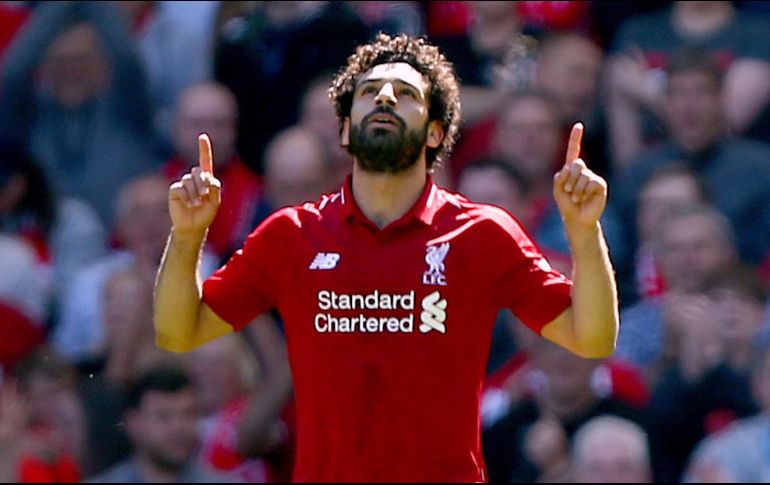 Salah, ex jugador de la Roma, es el máximo anotador de la Premier League, con 32 tantos. AP/D. Thompson