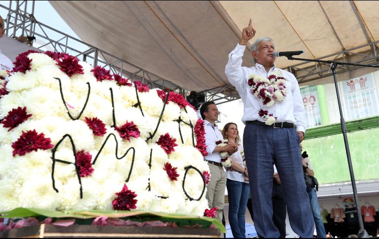 López Obrador pidió un voto para todos los candidatos de la coalición Juntos Haremos Historia. SUN / V. Rosas