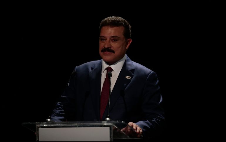 Carlos Lomelí, durante el debate a candidatos por Jalisco. EL INFORMADOR / F. Atilano
