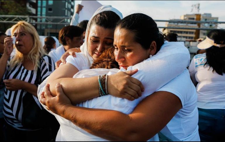 Según Meléndez, el apoyo recibido durante las manifestaciones ayuda a las madres de desaparecidos a sobrellevar su dolor. EL INFORMADOR / G. Gallo