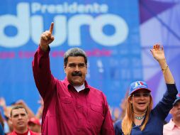 En una concentración proselitista en el occidental estado de Lara, como parte de su campaña por la reelección, Maduro replicó a los pedidos de varios gobiernos para que suspenda las elecciones. EFE / ESPECIAL