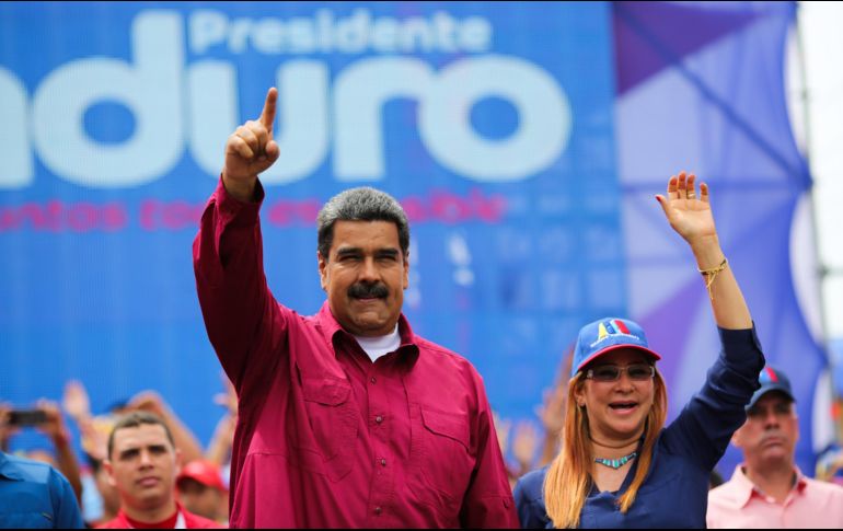 En una concentración proselitista en el occidental estado de Lara, como parte de su campaña por la reelección, Maduro replicó a los pedidos de varios gobiernos para que suspenda las elecciones. EFE / ESPECIAL