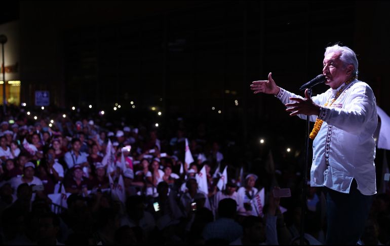 López Obrador reafirmó que cancelará la reforma educativa de Peña Nieto y que respetará las normales rurales. SUN/V. Rosas