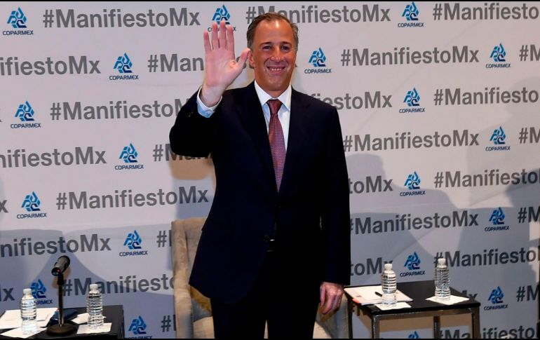 José Antonio Meade participó en el foro Diálogos Manifiesto México, organizado por la Coparmex. AFP/A. Estrella