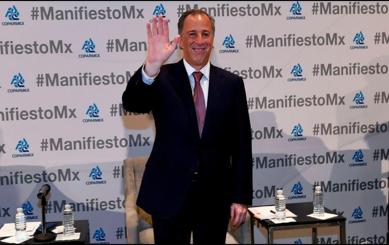 José Antonio Meade participó en el foro Diálogos Manifiesto México, organizado por la Coparmex. AFP/A. Estrella
