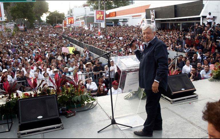 El tabasqueño es el segundo candidato que más viajes ha realizado en la campaña. EL INFORMADOR/Archivo