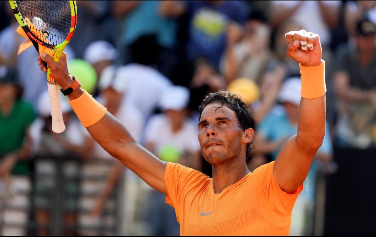 Nadal salió ganador de una batalla de una hora y 56 minutos, y amplió a 10-0 su sobresaliente registro en las semifinales disputadas en el Foro Itálico. AP / G. Borgia