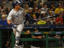 Christian Villanueva llegó a 11 cuadrangulares en la temporada. AFP/J. Berl