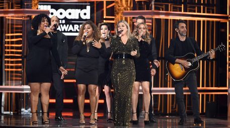 Kelly Clarkson es la presentadora de los premios Billboard 2018. AFP / E. Miller