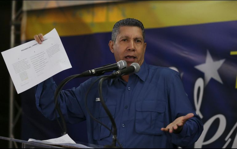 Henri Falcón ofreció una rueda donde afirmó que desconocerá los resultados de las elecciones presidenciales. AP / F. Llano