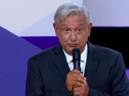 López Obrador en su participación en el debate en Tijuana. YOUTUBEINETV