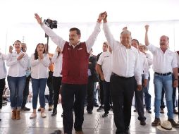 Lomelí acompañó al candidato a la presidencia en su gira por los municipios de La Barca y Tonalá. Cortesía / Morena