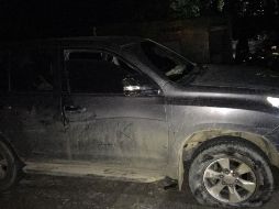 En redes sociales difundieron imágenes del vehículo con impactos de bala. TWITTER