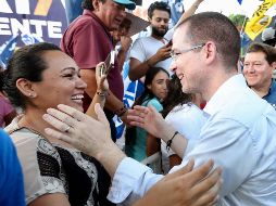 Anaya encabezó un mitin en el Módulo Empresarial de la Feria de Colima. SUN/A. Ojeda