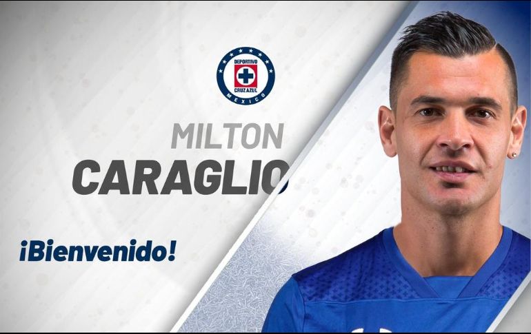 Caraglio llegó al Atlas en el torneo Apertura 2017. TWITTER/@Cruz_Azul_FC