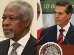 El encuentro privado entre Kofi y Peña Nieto inició al filo de las 12:30 horas. ESPECIAL