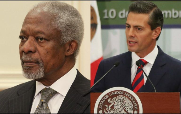 El encuentro privado entre Kofi y Peña Nieto inició al filo de las 12:30 horas. ESPECIAL