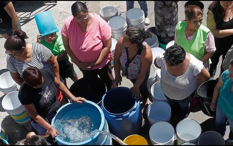 Se espera que el suministro de agua quede restablecido el sábado 26 de mayo. EL INFORMADOR/ ARCHIVO