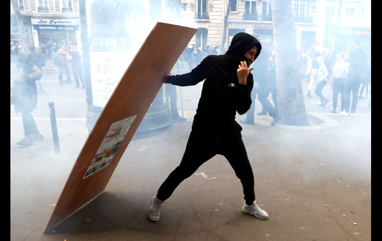 Las manifestaciones de hoy se desarrollaron sin graves incidentes en la mayoría de las ciudades francesas. EFE/ E. Laurent