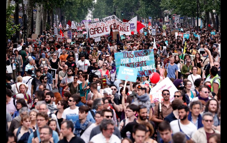 Las manifestaciones de hoy se desarrollaron sin graves incidentes en la mayoría de las ciudades francesas. EFE/ E. Laurent
