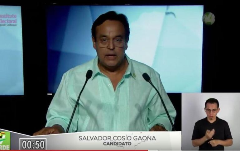 Cosío Gaona señaló que el IEPC Jalisco no hizo caso a su propuesta para cambiar el formato del Debate para abordar el tema de seguridad. YOUTUBE