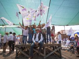 Jaime Rodríguez en La Joya, Durango. NOTIMEX