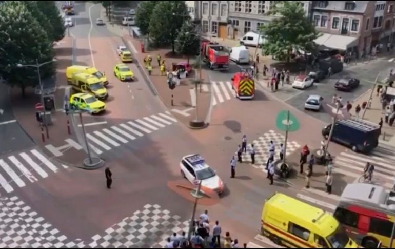 Captura de video que muestra la movilización en el sitio donde ocurrió el ataque. AP