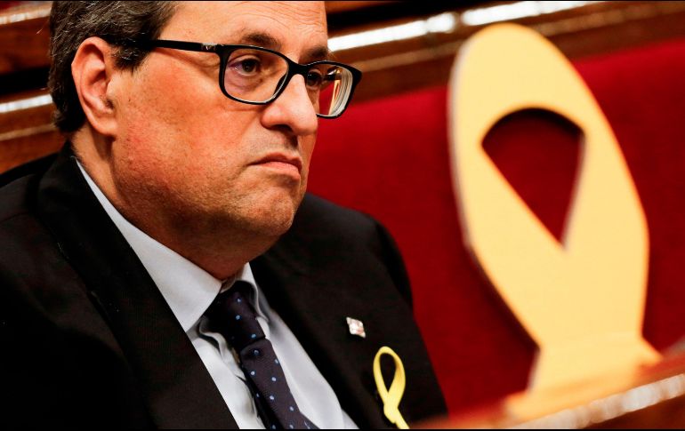 Torra cambió de opinión 10 días después de su decisión de incluir en su gobierno a los cuatro exmiembros del gobierno regional del expresidente Carles Puigdemont encarcelados o huidos a Bélgica. AFP / ARCHIVO