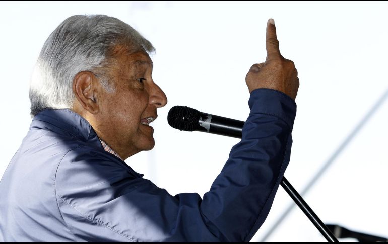 En Poza Rica, López Obrador, acusó a Germán Larrea de traficante de influencias, y cuestionó el origen de su fortuna. NOTIMEX/A. Monroy