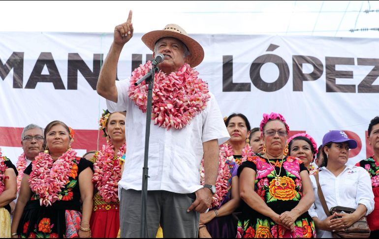 Durante un mitin cerca del puerto, pidió a sus candidatos a cargos públicos 