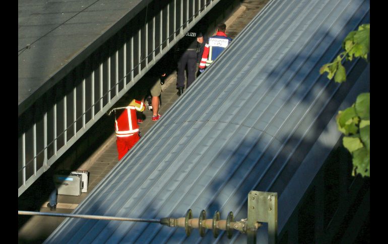 La estación principal de Flensburgo fue evacuada y el servicio ferroviario a la ciudad se interrumpió temporalmente. EFE/ H. Thomsen