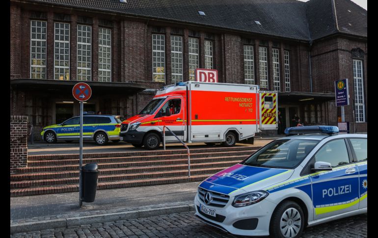 La estación principal de Flensburgo fue evacuada y el servicio ferroviario a la ciudad se interrumpió temporalmente. EFE/ H. Thomsen