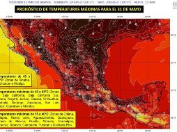 En el Observatorio de Tacubaya se registraron 31.7 grados Celsius de temperatura máxima, lo que superó los 31.2 grados Celsius, que era el récord existente, desde 1919, 