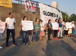 Familiares de la mamá de Tadeo se manifestaron en la Glorieta de los Niños Héroes para exigir el traslado de la joven a EU. EL INFORMADOR / R. Bobadilla