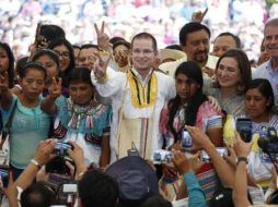 La nueva publicidad de Anaya hace alusión a que es momento de que en México haya paz a través de una nueva estrategia. EFE /