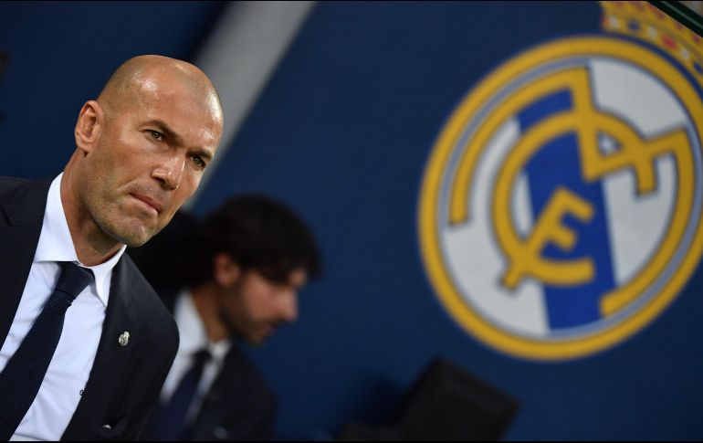 Apenas el pasado mes de febrero Zidane había expresado la ilusión de continuar en el Real Madrid la temporada próxima. AFP/Archivo