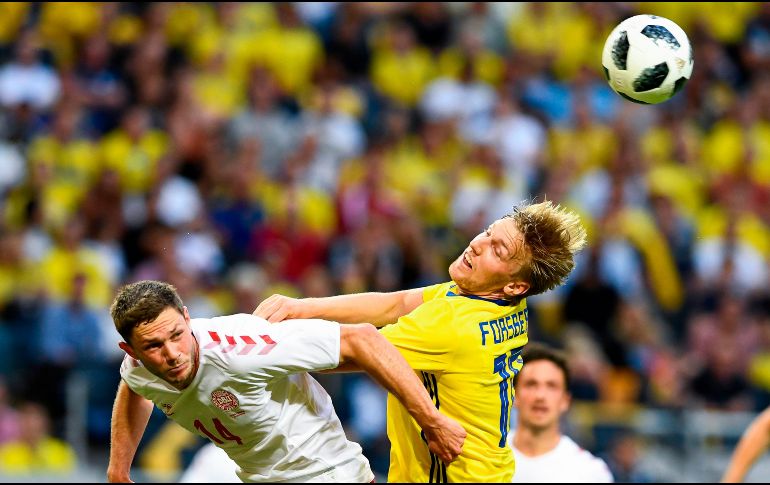 Forsberg (D) generó las mejores jugadas de Suecia. AFP/J. Nackstrand